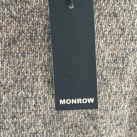 NWT Monrow x Revolve Cashmere Wool Blend Pencil Skirt in Brown/Taupe - Picture 3 of 8